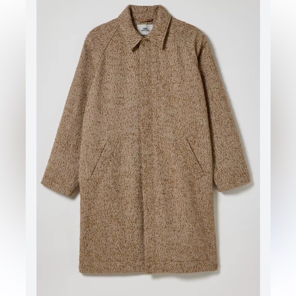 Urban Outfitters Tweed Mac Coat Size Large - Picture 11 of 11